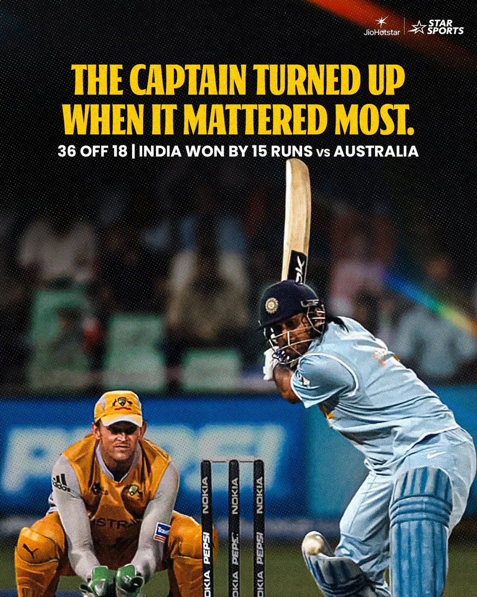 StarSportsIndia's tweet photo. OTD: The captaincy journey that started with a World Cup. 🏆🇮🇳

From his first game as India’s T20I captain to lifting the inaugural T20 World Cup, relive the moments that marked the beginning of MS Dhoni’s legendary captaincy journey! https://t.co/M80QCjqcW9