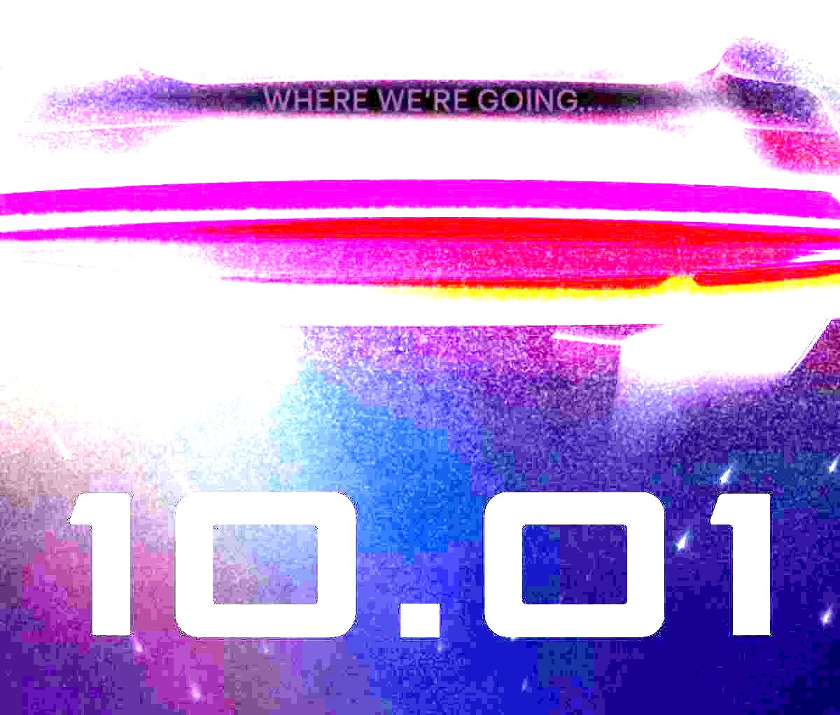 AutismCapital's tweet photo. If you saturate the colors on the new Tesla Roadster announcement there's a hidden text that says "Where we're going..." which references the iconic Back to the Future quote "Where we're going we don't need roads." 

Flying cars confirmed! https://t.co/gRfgCAZJ9Y