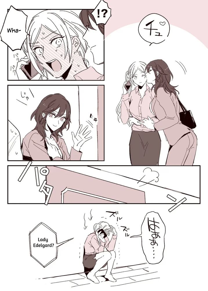 DailyYuriFix's tweet photo. Fire Emblem Fortune's Weave comes out on the 17th i can't wait! AHHHHHH! 

*ahem* on that note here's some Three Houses

Goodbye Kisses by Mizuno (Mzn) 

(Fire Emblem: Three Houses) https://t.co/bR1ddEoWCI