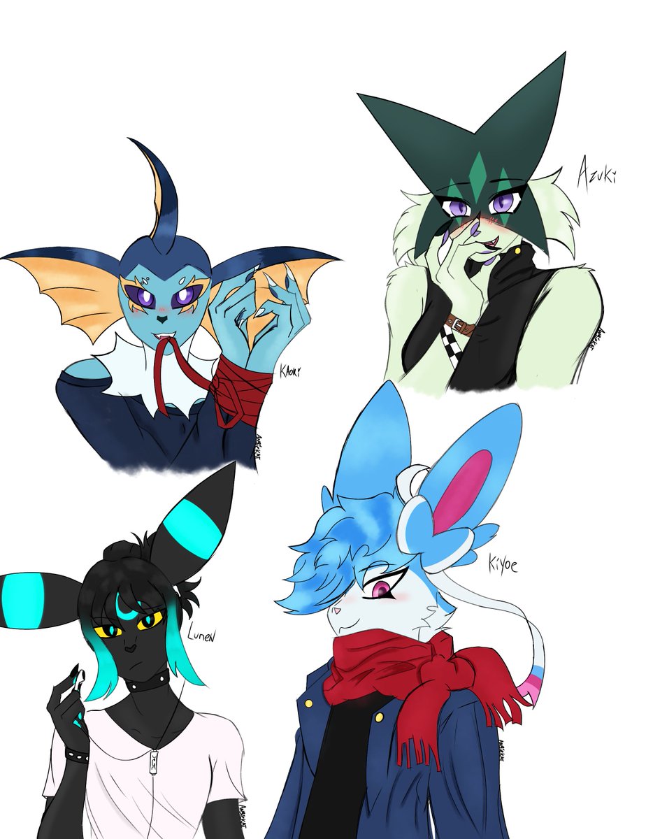AngieBat07's tweet photo. Hello!!! Aquí con nuevos doodles espero que les gusten :3

Inspired by @odeko_yma comic
Lumen (Umbreon) by @Berryart_IV 

#pokemon #furry #meowscarada #eeveelutions #luckystar https://t.co/JkKAc9iMk7