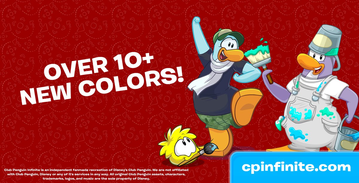 CPInfiniteTeam's tweet photo. Hey penguins! Club Penguin Infinite launches in beta later this month with over 10+ new colors! For infinite ways to customize your penguin! Hope to see you all there and as always, Waddle on! https://t.co/euJrzlPlXR