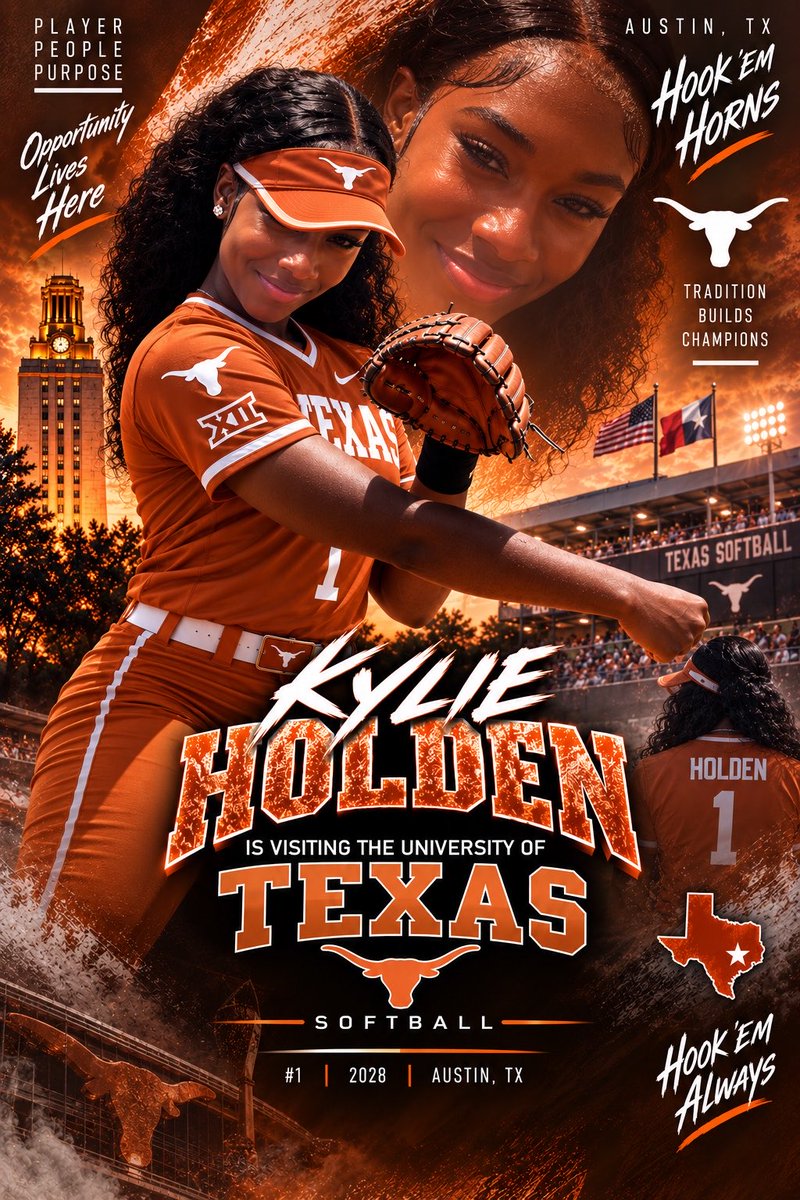 UnityJohnsonVB's tweet photo. The 2x Defending Natty Champs - @TexasSoftball is hosting our 5⭐️ Infielder @holdenkylie3 this weekend!  Hope you’re having a blast!  Hook’em!  @VAUnitySB @ExtraInningSB @LineDsoftball @PGFnetwork @TexasCoachWhite https://t.co/YADOQrB4K8