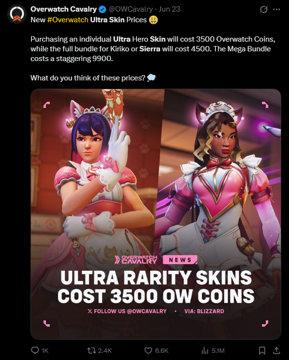 Loki0456_'s tweet photo. Thank you so much to everyone who disagreed with me on ultra skins and still purchased them! Now blizzard has RAISED the prices ! go fuck yourselves im accepting full apologies from anyone who purchased them. https://t.co/CVFg3kiTTs