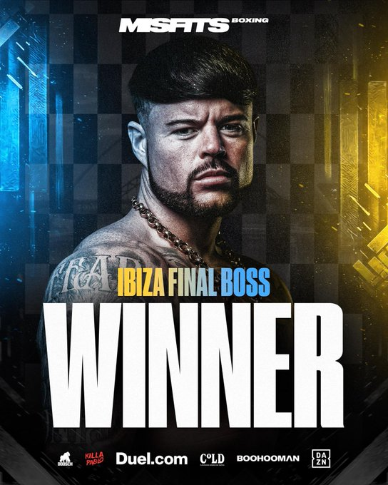 IfnBoxing's tweet photo. ‼️The Final Boss Wins ‼️
Despite a rocky start Jack Kay also known as the Ibiza Final Boss defeats Kellen Jenkins via split decision 🔥🥊
#McCannStacks | #DaznBoxing | #MisfitsBoxing
@DAZNCombat | @MisfitsBoxing | @IfnBoxing https://t.co/tvbAizSNUI