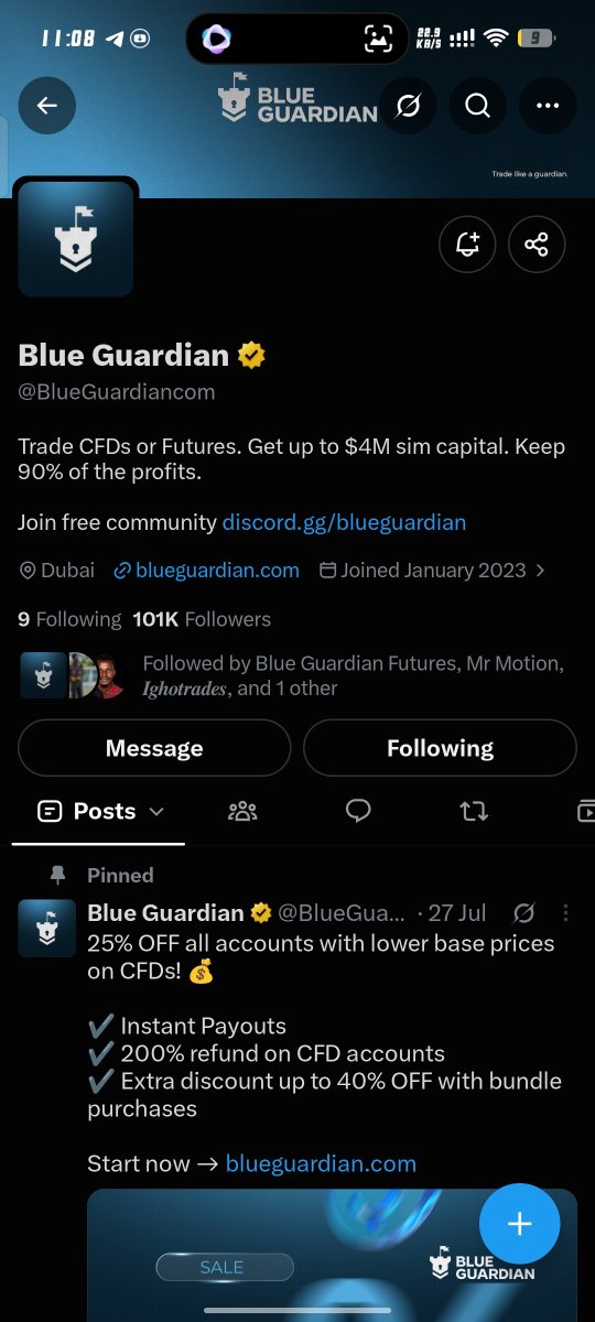 TraderAdam_1's tweet photo. @ighotrades @BlueGuardiancom @GuardianFutures @BOYONMOTION @Marwan_fx01 Done boss i hope i winn https://t.co/52IKpUYuoc