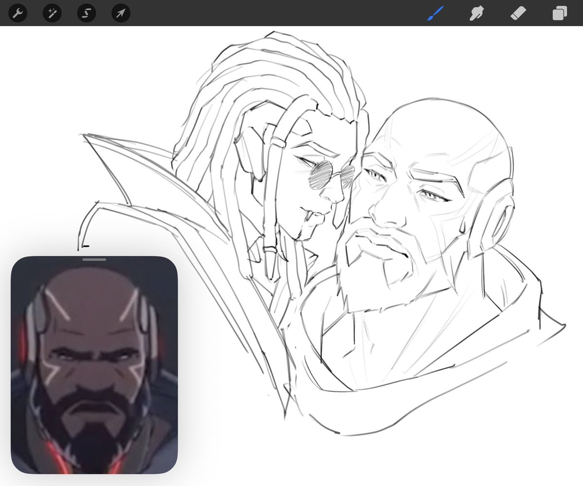 Leonavvitck's tweet photo. As much as i hate drawing ow design, but i need a line of old men yaoi before going to sleep. https://t.co/j8JuNPok9j