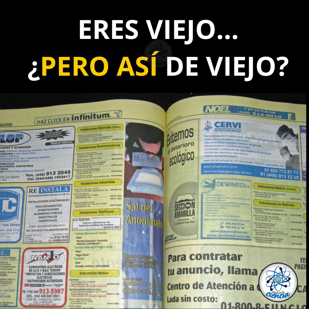 EnsedeCiencia's tweet photo. Somos tan viejos. ☹️ https://t.co/SYRGCmLWzb