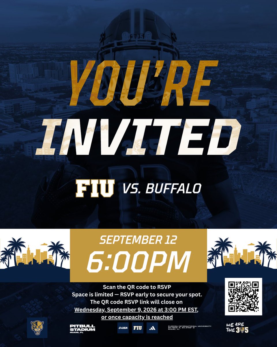 Jrobinson1__'s tweet photo. Will be at FIU Today , Go Panthers 🐾🐾@Cole_Thomas64 @PeterHontas_305 @A_Gaitor https://t.co/6825mm18Y0