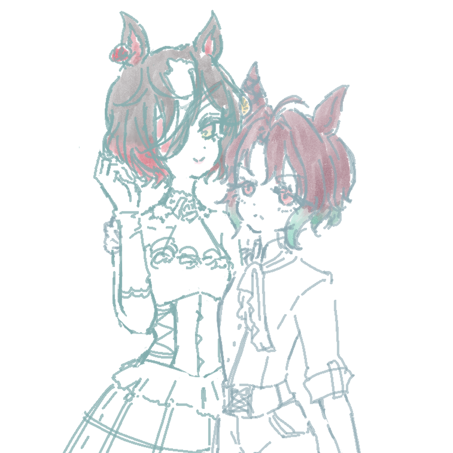 ricosouko_'s tweet photo. 超らくがきロズギム　サイゲ伝統芸の髪色交換 https://t.co/t7gHihjLBi