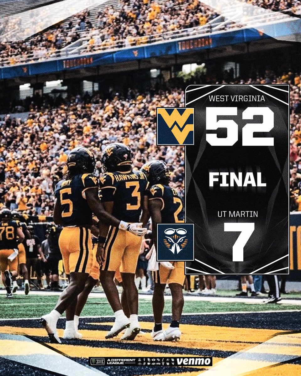 Big12Conference's tweet photo. MOUNTAINEERS GET IT DONE 🏔️ https://t.co/wwo5P8jvFR