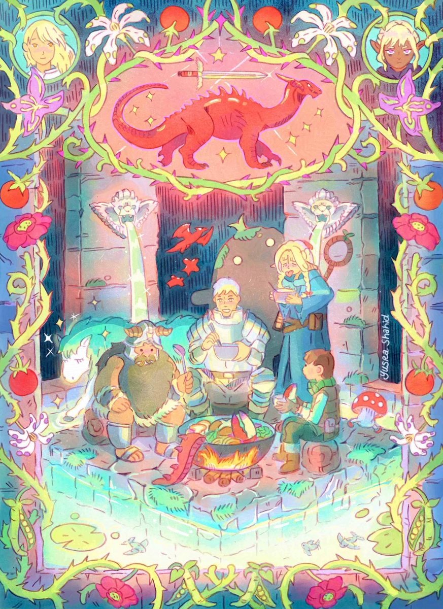 VideoArtGame's tweet photo. Illustration | Delicious in Dungeon

Artist: @yusrarts https://t.co/2kiyCrt4RB