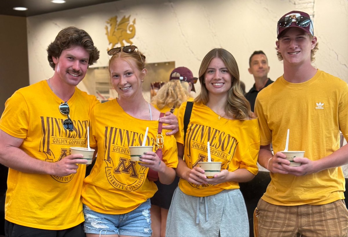 GopherFood's tweet photo. 175 years of Minnesota pride deserves a pretty sweet celebration. 🍎🍦〽️

Meet North Star Apple Crisp — creamy vanilla ice cream, apples, oat crumble and a swirl of Minnesota-grown aronia berries. 

Find it in Club Cambria on #GopherGameDay!

#UMNProud https://t.co/YAf2SO5A93