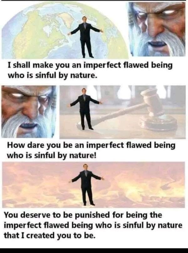 Dillisyp's tweet photo. Christianity in a nutshell https://t.co/Th2f9KRXqe