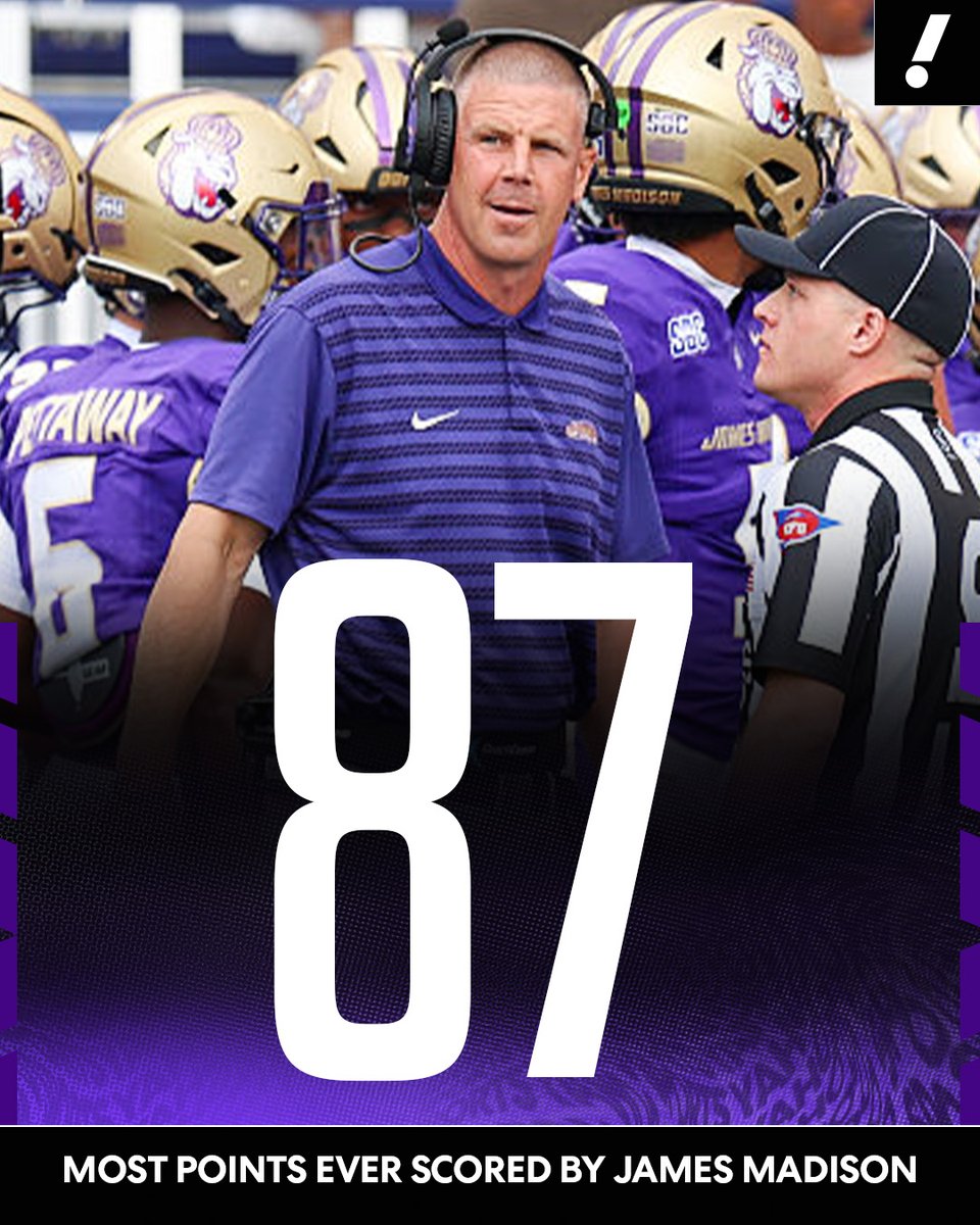 YahooSports's tweet photo. Billy Napier and James Madison putting up video game numbers in a win over Wagner 🤯 🎮 https://t.co/6Lawac2Wh0