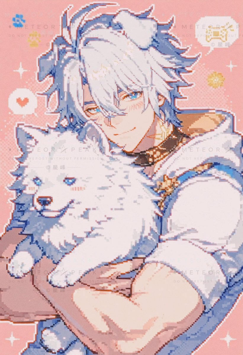 Meteor_Peak's tweet photo. Two fluffy Samoyeds.🐶✨
#Phainon #白厄 #HonkaiStarRail #崩坏星穹铁道 #崩壊スターレイル https://t.co/m2ifTEADph