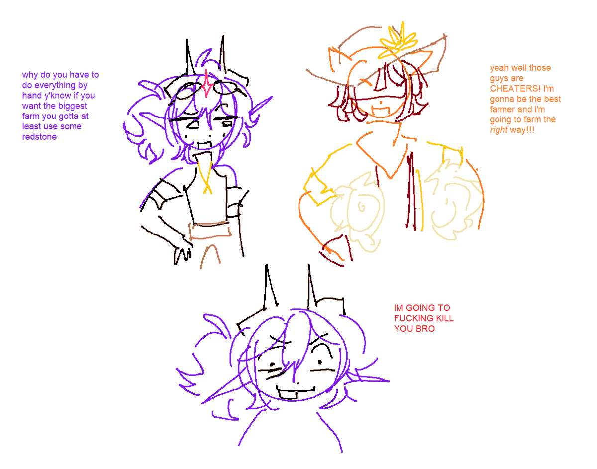 _andnobby's tweet photo. i got a swap au rotating in my brain really badly so heres tax duo and torchflower but swapped!!! The only thing that changes is their role they keep a similar personality

imperialfire are still rivals but now its MORE stupid
#unstableuniversefanart https://t.co/ahb6mkxubU