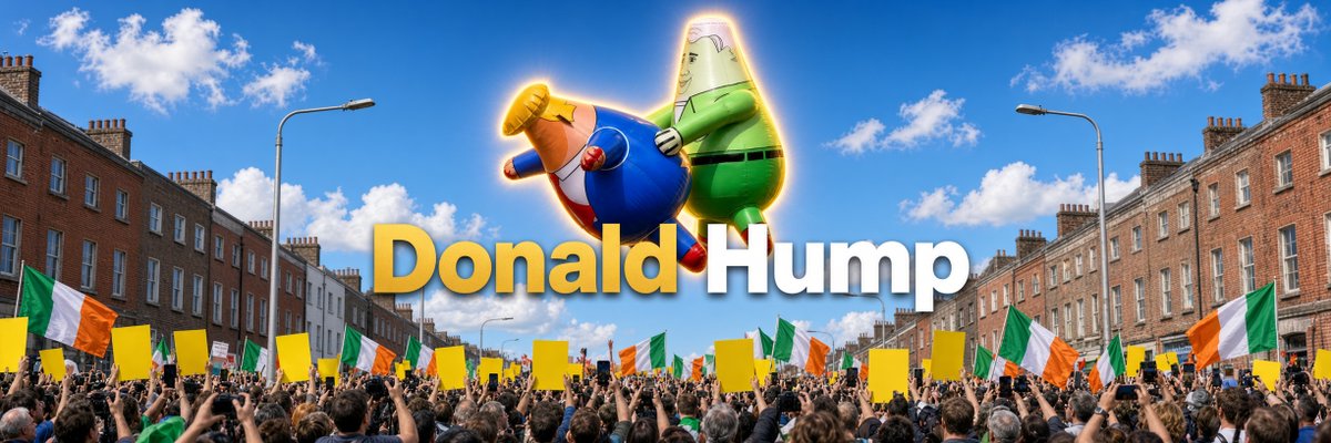 NitronTX's tweet photo. This is genuinely the MOST viral video on X right now!

Dublin is going ALL OUT with the anti-Trump protests

They’ve got a whole Trump inflatable getting humped by Netanyahu and Epstein💀

Several viral posts across social media with millions of views in under a day and still rapidly growing

X search:
https://t.co/2wmIeyWKbI

Tiktok:
https://t.co/lk5WWYDlh0
