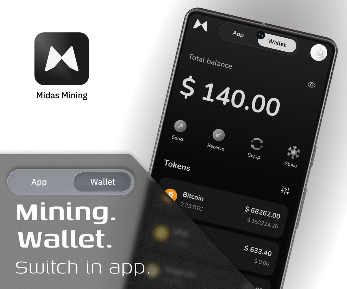 Midas_Lab's tweet photo. Mining and wallet, built into one experience.

Midas Lab brings your mining journey and wallet experience together in one app.

Start mining #MID, keep track of your progress, and have your #Midas wallet experience right where you need it.

One app. 
One ecosystem. 
One simple way to stay connected with Midas.

Install from Google Play Store: https://t.co/nmIOynTdey

#MidasLab #Midas #MID