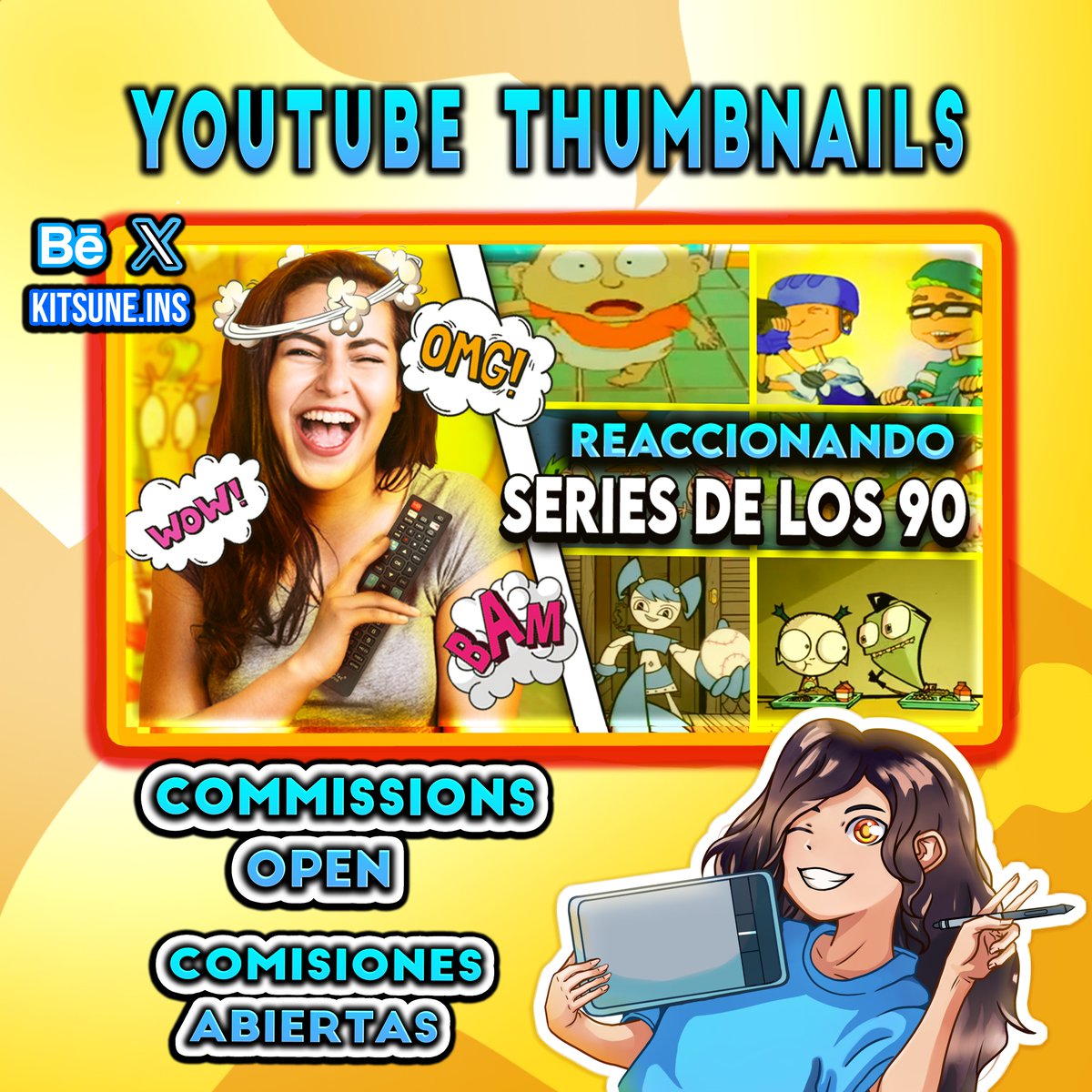 kitsuneins's tweet photo. ➽Portfolio:https://t.co/rB4qzprYIq

➽⭐COMMISSIONS OPEN!⭐
➽⭐ THUMBNAILS FOR YOUTUBE⭐
➽ Contact me at DM!
»──── « ❀ » ────« 

 #ThumbnailDesigner #YouTube #miniaturero #YouTubeThumbnails #ThumbnailArtist #YouTubeGrowth #BUSCOGFX #thumbnailforyoutube https://t.co/hoVXaxlDXV