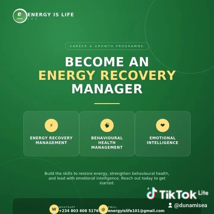 dunamisea's tweet photo. Build the skills to restore energy, strengthen behavioral health, and lead with emotional intelligence which determine your effectiveness and maximum performance in life.

#energyislife101
#MPT https://t.co/nRTAlGWibc