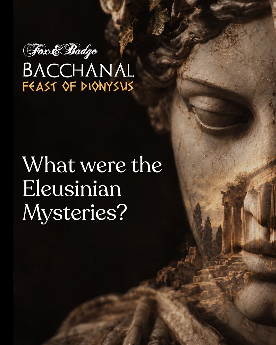 FoxandBadge's tweet photo. What were the Eleusinian Mysteries?

For nine days, ancient Athens stepped out of ordinary life.
Thousands joined the Eleusinian Mysteries: procession, purification, ritual.
What went on tour stayed on tour – initiates were forbidden to reveal their experiences.

But they became the benchmark for Transformation Events’
the holy grail of mysteries.

What do you seek to transform?