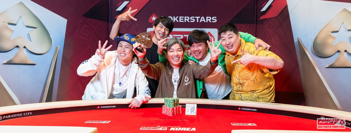 poker_ing's tweet photo. 【仁川】APPT Korea
#56　₩3,500,000　High Roller Challenge
優勝　Kenji Araiさん（₩47,419,600）
シリーズ３冠！

4　Hirohito Marunakaさん
5　Takanari Uchidaさん

エントリー44（日本31） https://t.co/W9GWwoxBE1