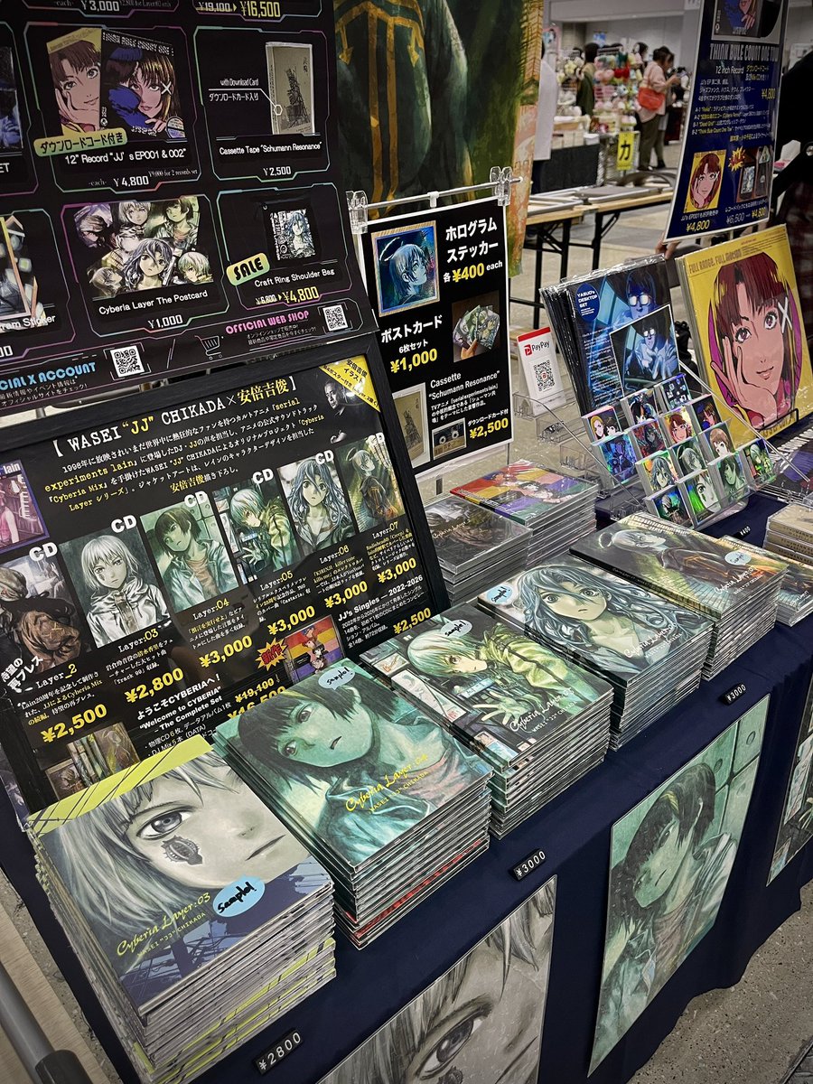 wasei_jj's tweet photo. 【TOKYO FES Sep.2026】
#TOKYOFES #TOKYOFES2026

9.13 SUN
TOKYO BIG SIGHT
EAST HALL 1
き49ab

JJ from CYBERIA

CD / VINYL / APPAREL
10:30–15:00

#lain https://t.co/nEBlXPCLjt