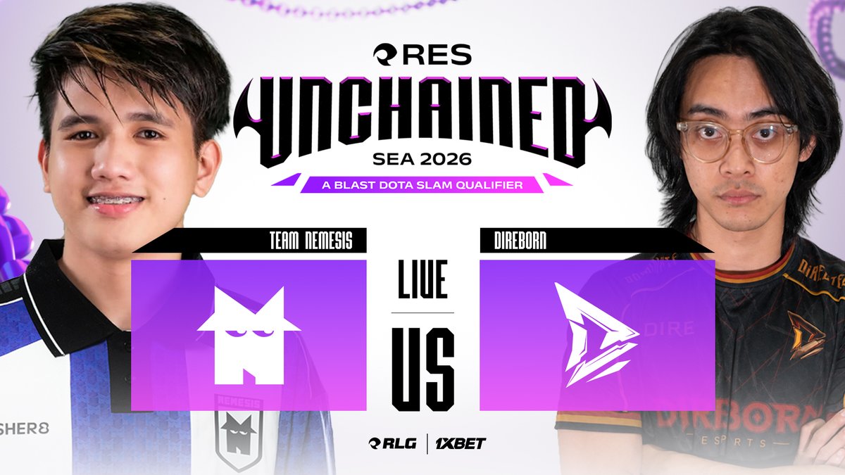 RelogMedia's tweet photo. #RESUnchained⛓️ 6: A @BLASTDota Slam Qualifier

First up, it's @nmss_gg &amp; @direbornesports doing battle! 🔥
With you on the mics, it's @permasneeze &amp; @WinteRDota: https://t.co/eevL2cLbws 👈

#BLAST x #RLG | #DotA2 @RelogMedia https://t.co/aizSI83bOq