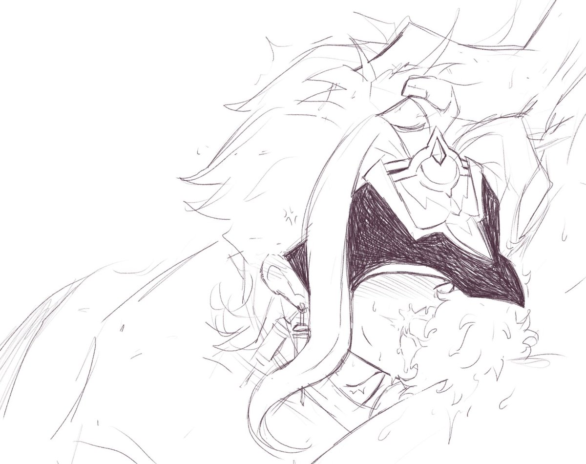 PinkOkapia's tweet photo. I offer a scribble of Dottore choking on cock... https://t.co/6uv06Iww7t