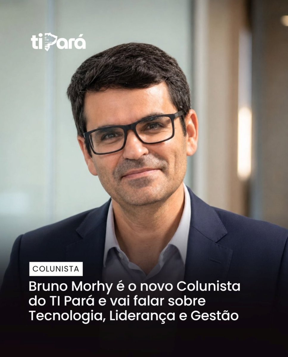 tiparanews's tweet photo. Conheça Bruno Morhy, novo colunista do TI Pará!

Com mais de 26 anos de experiência em tecnologia, gestão e governança de TI, Bruno vem com uma visão que conecta tecnologia, liderança, carreira e desenvolvimento humano.

👉  Leia a matéria completa em: https://t.co/tX7hp2k9FE https://t.co/bKDdFWEgQi