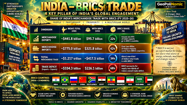 Geopolinomic's tweet photo. 🇮🇳 India &amp; BRICS: Influence Without Choosing a Camp

BRICS gives India markets, development finance, diplomatic leverage and greater global influence—without abandoning strategic autonomy.

🔗 https://t.co/tc7hekGW9G https://t.co/tln8fS6gE5