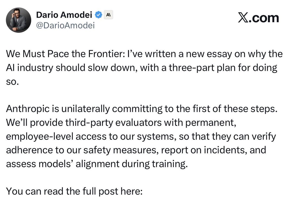 lochan__maru's tweet photo. Something so incredibly awful has happened with ai that for the first time in history, all four biggest competitors

Google , xAI, Anthropic, and OpenAI are agreeing on something.

And they’re not telling us what it is.

And I can tell you one thing:

It’s definitely not about fucking safety.

We are so cooked.