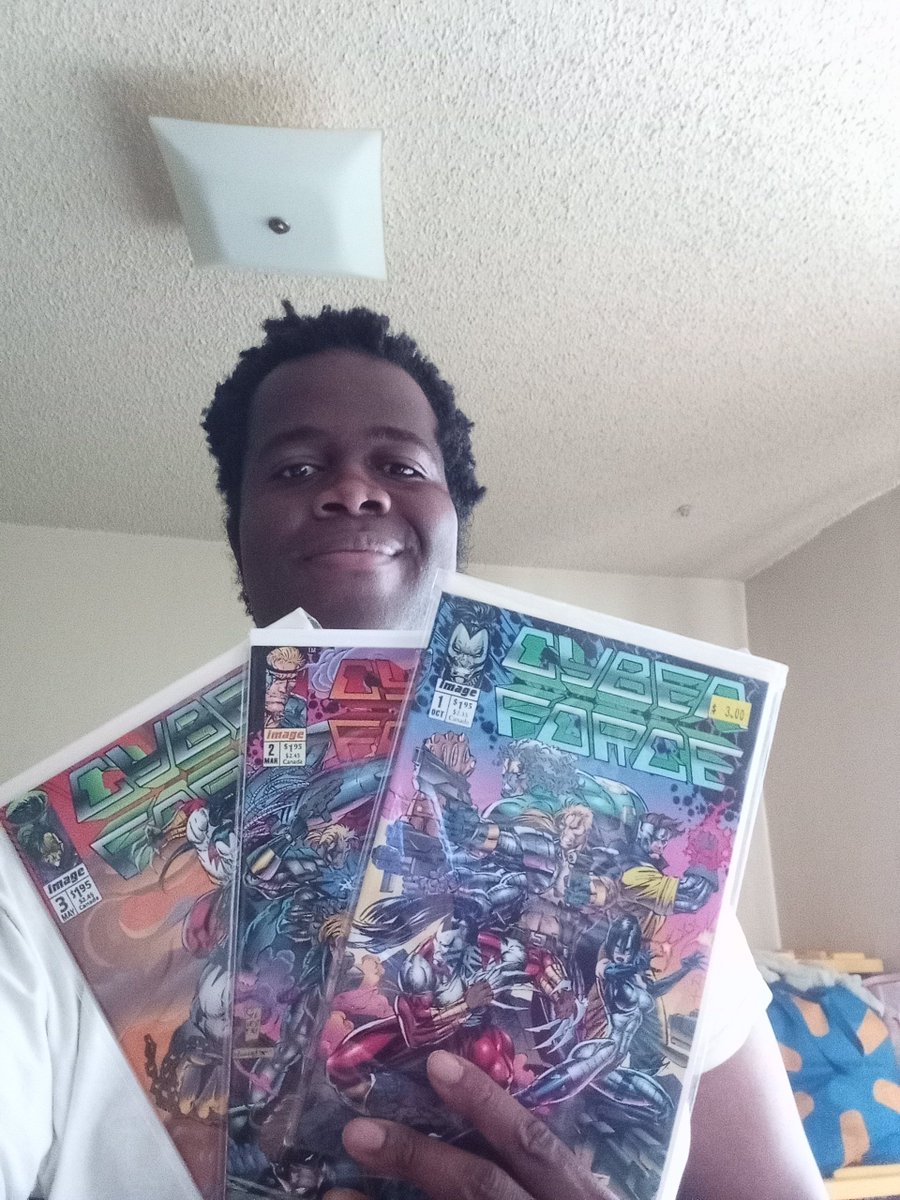 OgechiAghaji20's tweet photo. Yo guess what I got from The Golden Apple Comics Comic Book Shop Today. Issues 1 Thru 3 Of The 90s Superhero Team Series Cyberforce (Cyber Force) created By Marc Silvestri from Image Comics.
#Cyberforce #ImageComics #TopCowComics #SuperheroComics #ComicBooks https://t.co/Tl0dz3nUQ8