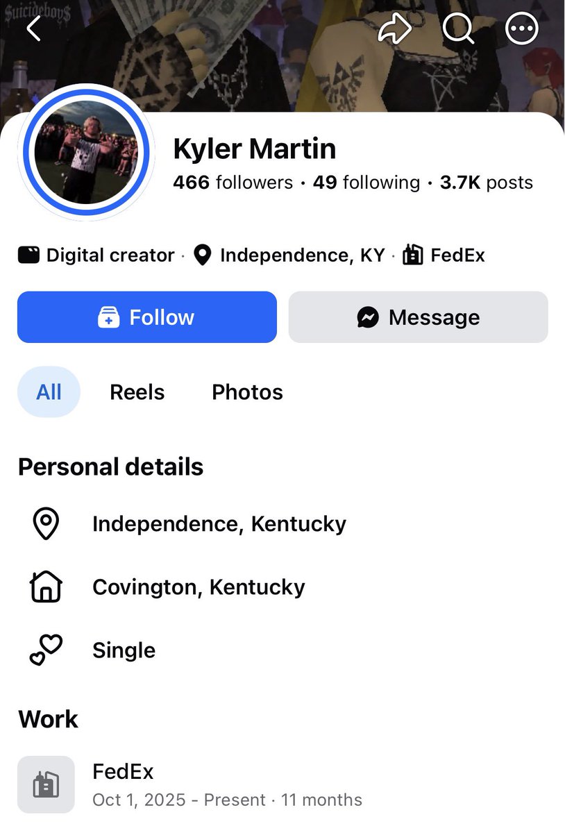 nickjacobs03's tweet photo. Meet Kyler Martin!

Kyler is a @FedEx driver in Kentucky. He thinks that Charlie Kirk’s assassination was funny, even mocking his last words.

Is this the @FedEx corporate position? https://t.co/UnT3n1d5sj