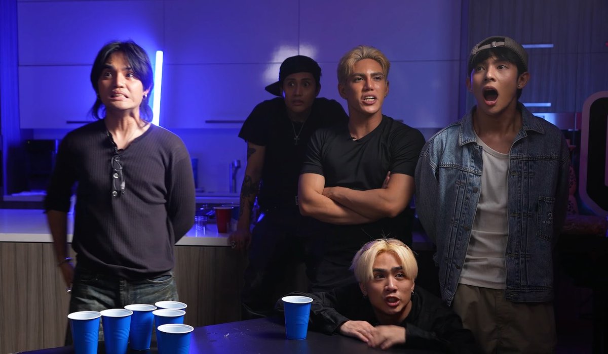 krstnrrae's tweet photo. New OT5 was born 😌

SB19 FEAR PONG ON YT
@SB19Official #SB19 
#SB19XOFFLINETV_FEARPONG https://t.co/JKnC2bRnFm