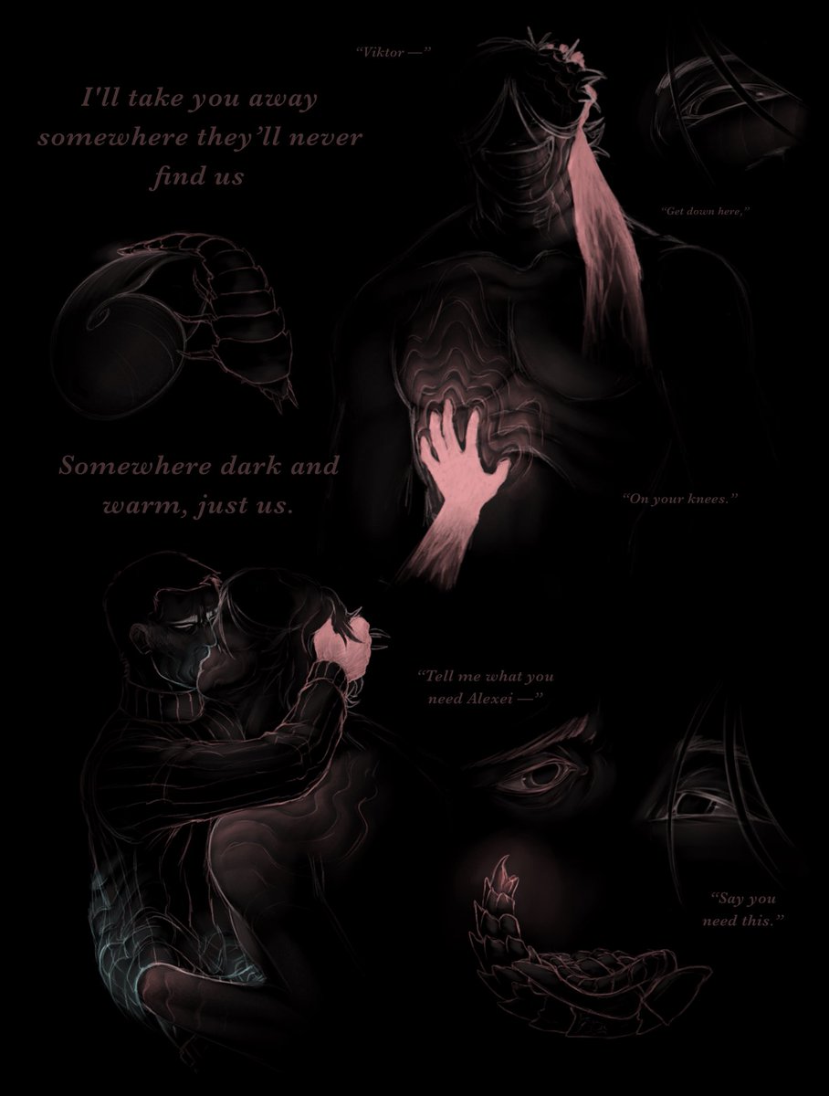 ObsidianPebbles's tweet photo. [NSFW] - [1/2]

Somewhere dark and warm, just us~

Art for Chapter 14 of Teeth
#palegun https://t.co/SLzUbiRNgr