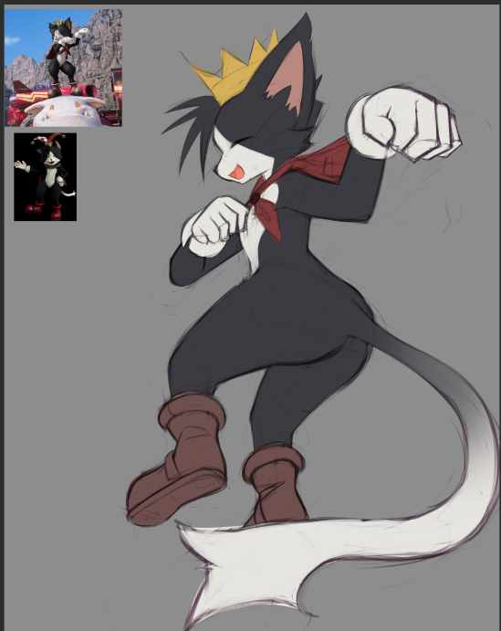 XEcho7x's tweet photo. a Little coloured sketch of Cait Sith from FF7
#CaitSith #FF7R https://t.co/wWXLBfmFSu