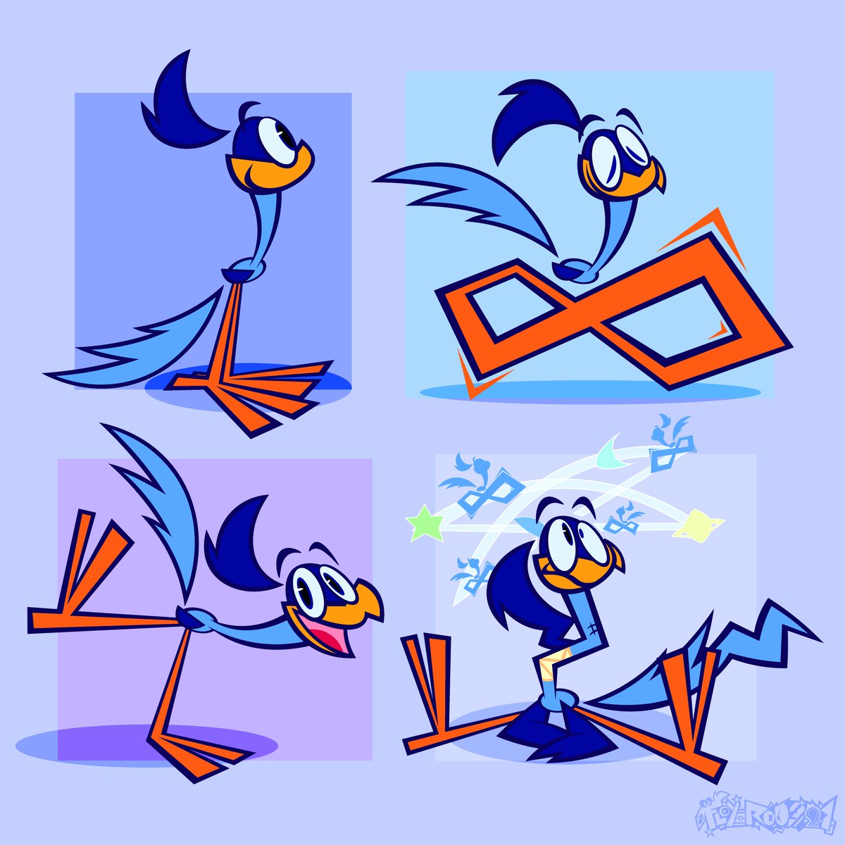 FloyoRoo321's tweet photo. Continuing with the new design, It's time for the poses with some expressions.
I'm literally not kidding with all;
I'm really obsessed with this bird so much that I really want to do MORE!!! https://t.co/5RQyBJ38Bp