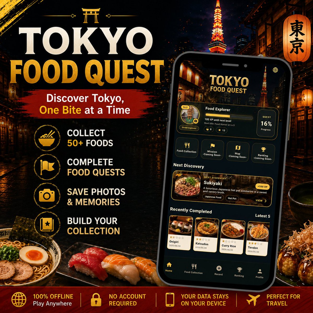 FuruFuruGames's tweet photo. Visiting Tokyo? 🇯🇵🍜

Don't leave with just ramen and sushi checked off your list.

Tokyo Food Quest helps you discover Japanese foods worth trying — and turn your trip into a food adventure.

How many can you try in Tokyo?

https://t.co/H1c9d5CMq9

#TokyoTravel #JapanTravel https://t.co/IsaqwPCNbR