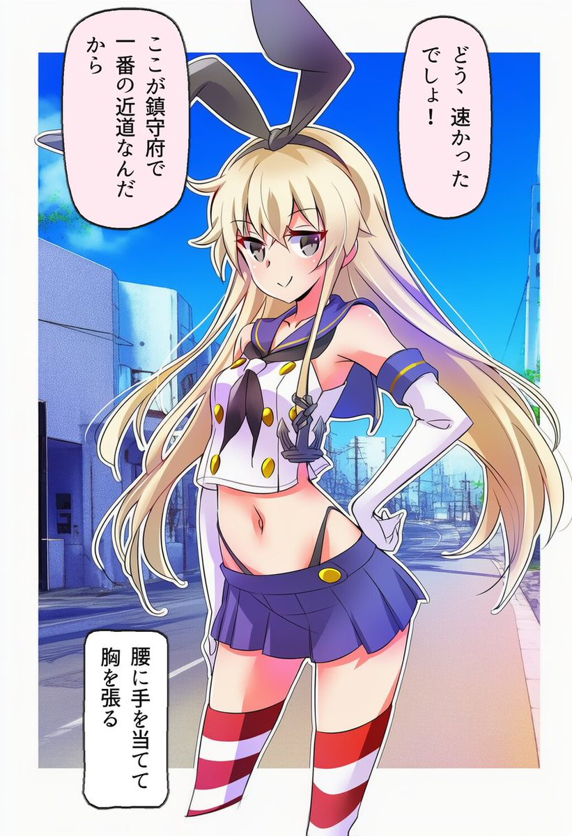 LauratupLaura's tweet photo. ここが鎮守府で一番の近道なんだから…島風(1/2) https://t.co/hcJc5mqNHK