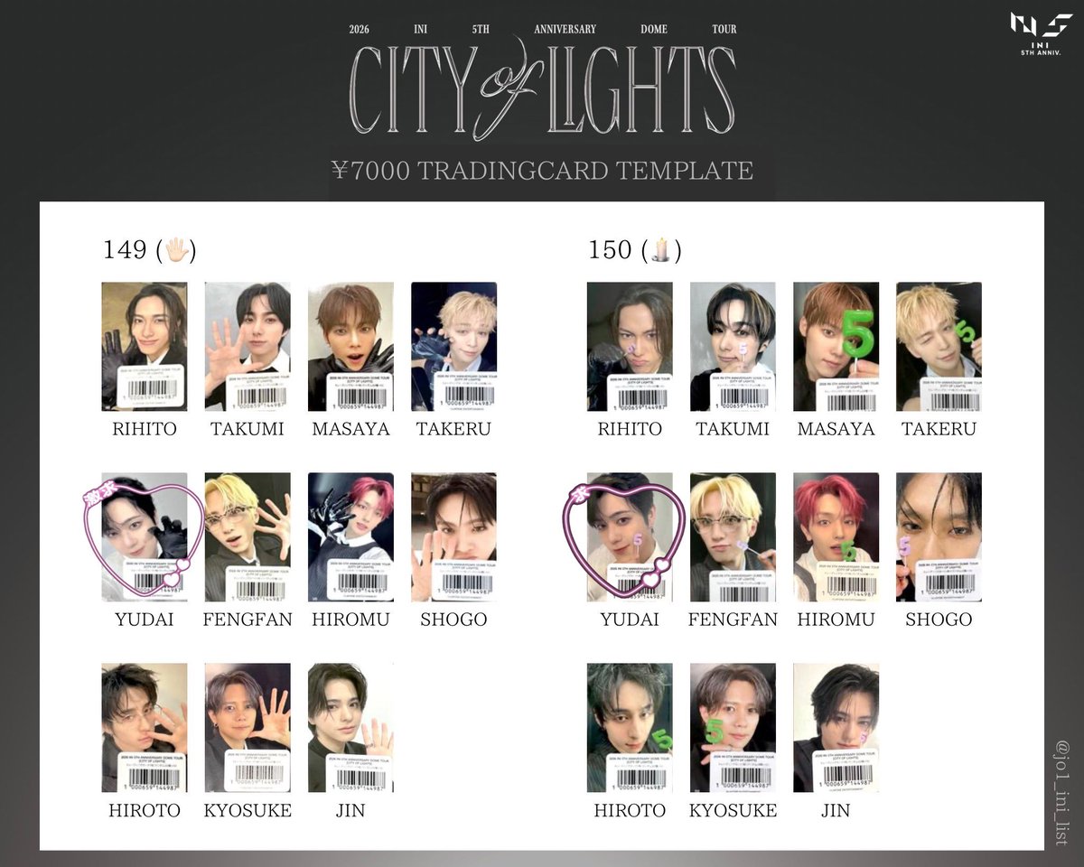 c_snydiii's tweet photo. INI 2026 DOME TOUR CITY OF LIGHTS
グッズ トレカ ラントレ  缶バッジ 7000円 交換

譲)トレカ 池崎、尾崎、フェンファン
     缶バッジ 木村(A)、後藤(B)

求) トレカ     佐野149>150
      缶バッジ 佐野(B決まり次第A)

📮郵送希望
お気軽にお声掛けください😊

 #INI交換 https://t.co/BUdeq0egYV
