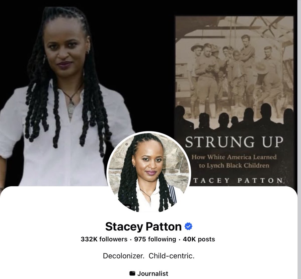 Anc_Aesthetics's tweet photo. Meet Stacey Patton. Stacey is a vile far left anti-White extremist and professor at @HowardU. Stacey posted an insane racist screed on facebook celebrating the murder of Charlie Kirk.

No one this radical should be teaching students. Howard needs to fire this woman immediately. https://t.co/1YV5AaK8Ma
