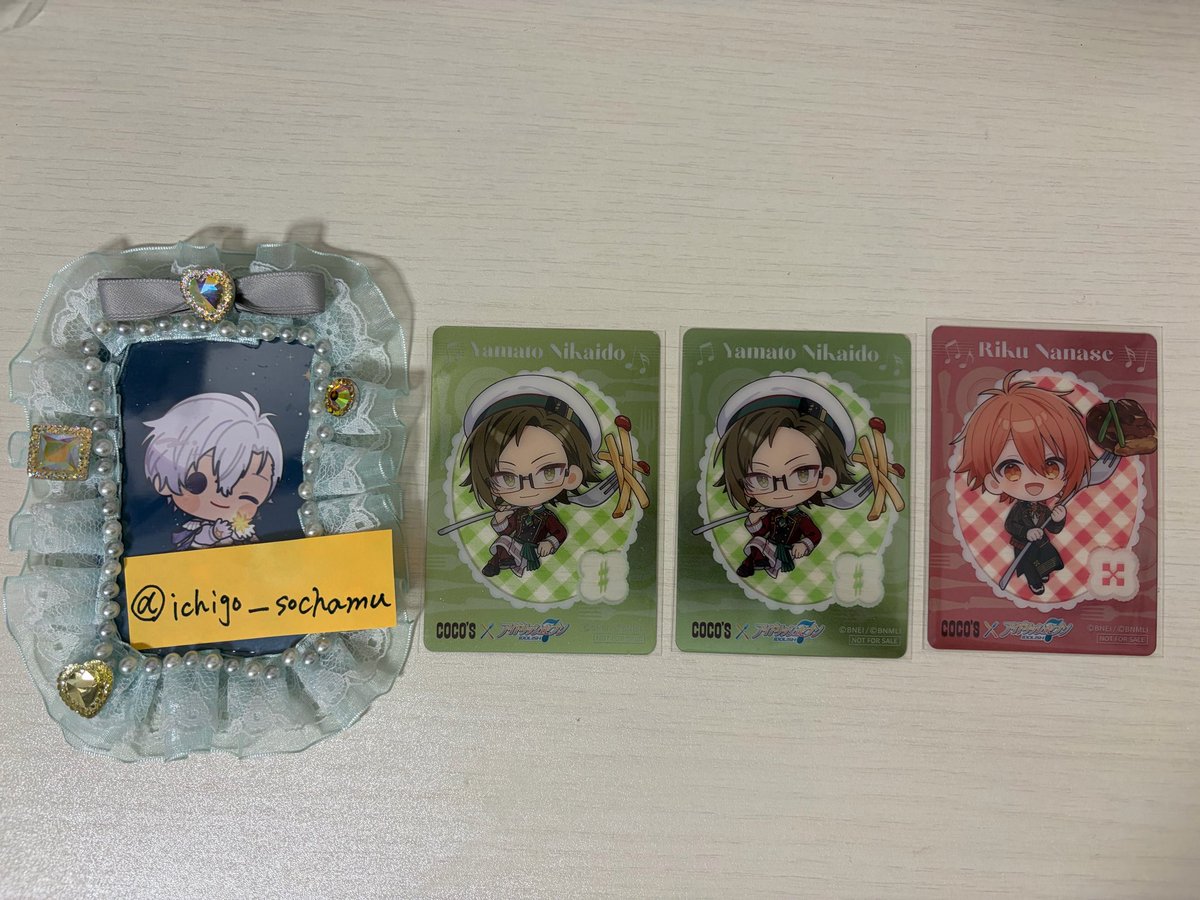 ichigo_sochamu's tweet photo. @mimilovepooh はじめまして、おはようございます。検索から失礼いたします。
当方陸さん1、大和さん2点所持しているのですが、壮五2、環1と郵送にて交換していただくことは可能でしょうか。ご検討いただけますと幸いです。よろしくお願いいたします。 https://t.co/Fcahx2SkNM