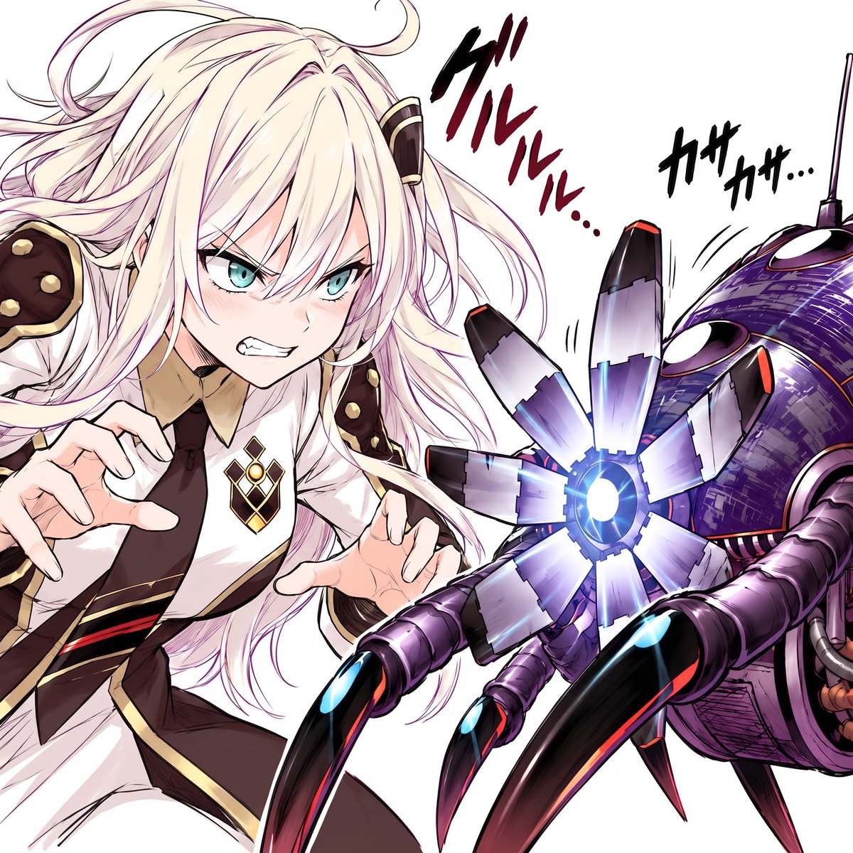 Ballista0088's tweet photo. マジックキャンセラーに威嚇する閃刀姫レイちゃん https://t.co/Z9c3Kia37W