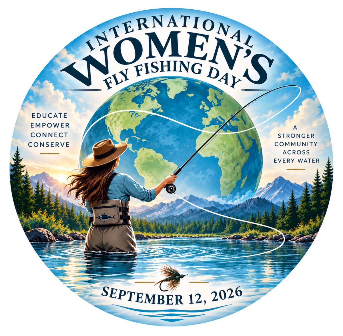 MNBackcountry1's tweet photo. Allie Foureyes (Alistronia Forsyth) of the Sam &amp; Allie Foureyes Mysteries (@SamFoureyesPI) wishes everyone Tight Lines on the International Women's Fly Fishing Day! https://t.co/NgQFmogRSR