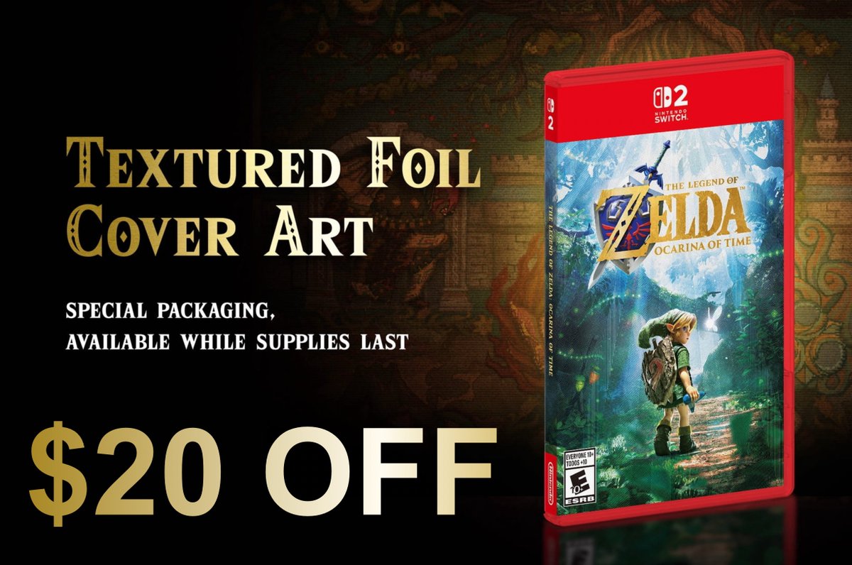 Nintendeal's tweet photo. $20 OFF Zelda Ocarina of Time physical release pre-order!

one more big post about this. SHARE to help others save!

1) Add to cart at Walmart: https://t.co/wdO8NSuBcy #affiliate
2) Go to checkout
3) Enter promo code SAVE3X

$10 off pre-order + $10 off with promo code stacks for $20 off

Doesn't work for everyone but here are some things to try
- If you get an error about the item no longer being in stock, try entering your delivery address again or try again in 5 or 10 minutes
- "Promo code not valid" you will need a new account