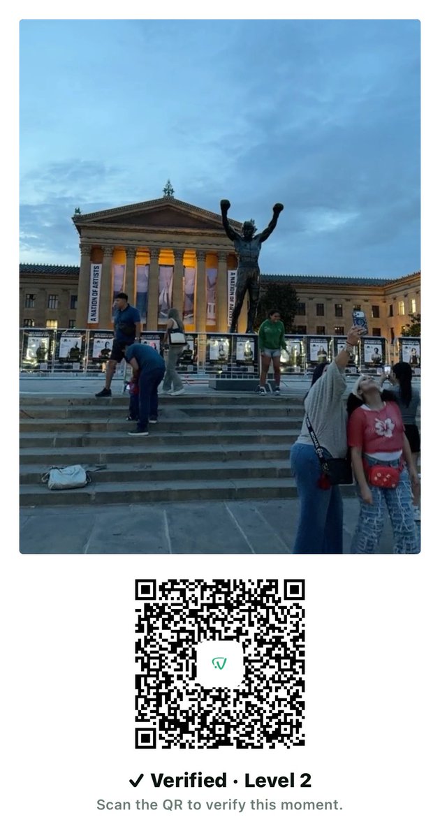 govIRLapp's tweet photo. Going viral shouldn’t put your credibility in question.

With vIRL:

1-Prove you’re human
2-Capture the moment
3-Stamp the proof onchain (not the media)
4-Keep the original

Now the internet doesn’t have to take your word for it.

Real human. Real moment. Verifiable proof.

Date. Time. Content. Provenance.

AI can generate almost anything.

vIRL proves what actually happened.