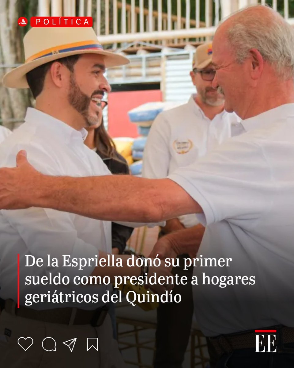elespectador's tweet photo. El presidente Abelardo de la Espriella confirmó que, en Quindío, donó su primer salario como jefe de Estado. 👉🏻 https://t.co/utUS0jkeeh https://t.co/cfNi1NGSWA
