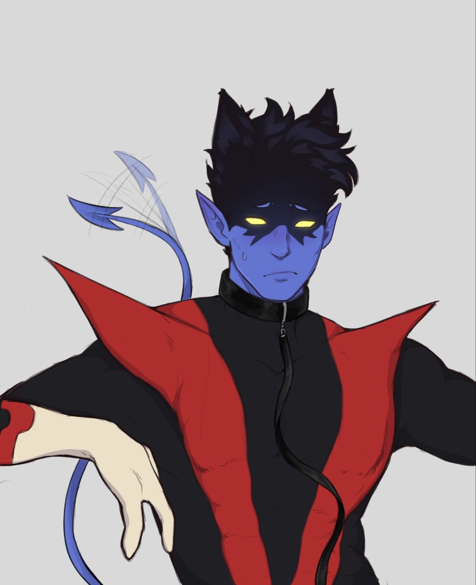 MossyFang's tweet photo. The difference between me and a dog is, I’m taller… think about it, just… think about it. 💙

Art by me! Video on TikTok.

#nightcrawler #kurtwagner #art https://t.co/5CNJVgJM6R