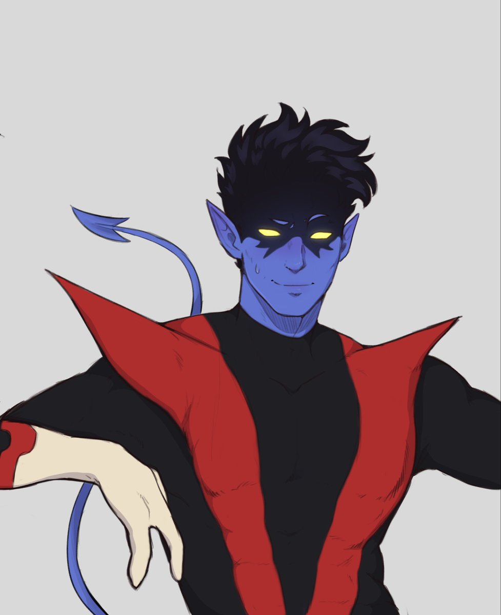 MossyFang's tweet photo. The difference between me and a dog is, I’m taller… think about it, just… think about it. 💙

Art by me! Video on TikTok.

#nightcrawler #kurtwagner #art https://t.co/5CNJVgJM6R